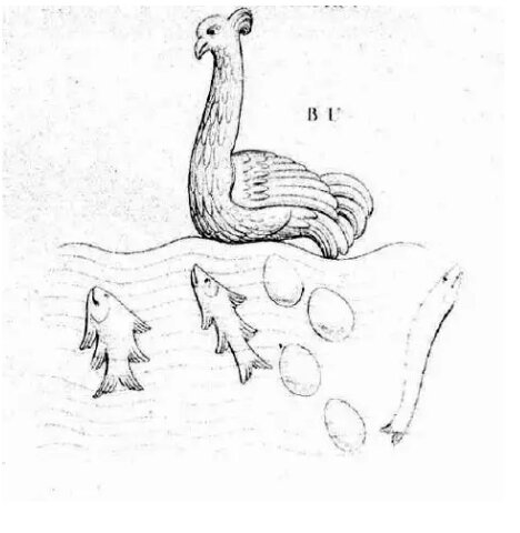 Изображения алкиона в латинском бестиарии. Белова О. В. Изображение животных в древнерусских лицевых сборниках и лубочных картинках // Река времени. Сборник статей памяти проф. Людмилы Боевой (1934–2001). С. 148.