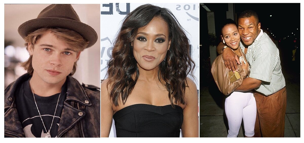 Брэд Питт - смазливый мальчишка, Робин Гивенс и  Майк Тайсон с Робин 