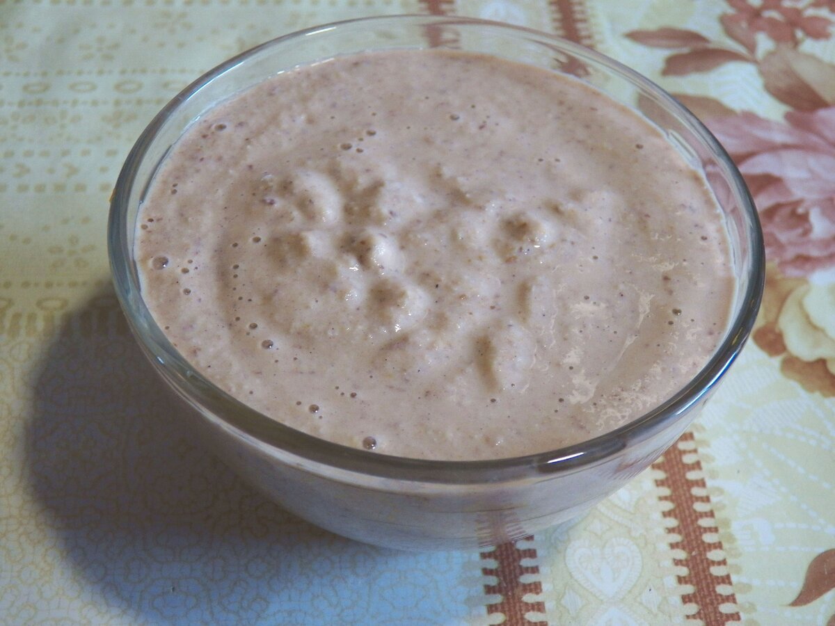  Мягкая утренняя кашка "Нежное утро" из овсяного толокна и банана 