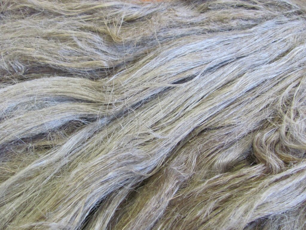 Пакля льняная. Фото не мое. На паклю собираем редко и только зимой, к сожалению не нашел фотографий со сборкой сруба на паклю в архиве