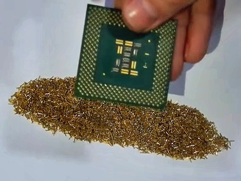 "золотой мусор" из старого процессора.