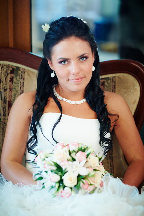 Свадебное украшение на невесте