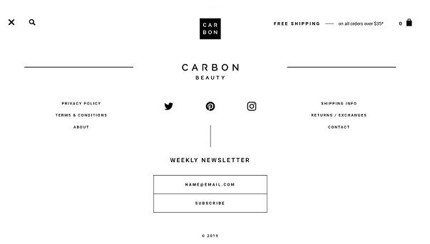 Сайт Carbon Beauty 