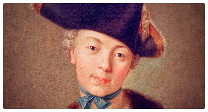 Пьетро Ротари. Екатерина Великая (фрагмент). 1760.