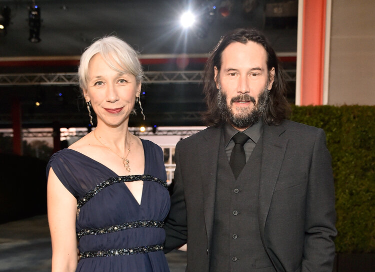 Киану с возлюбленной 2019 год