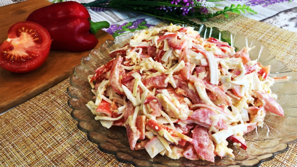 Салат красное море