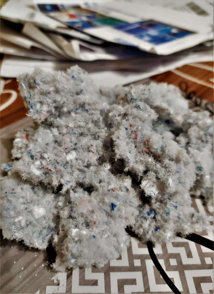 Бумажная вата из счетов