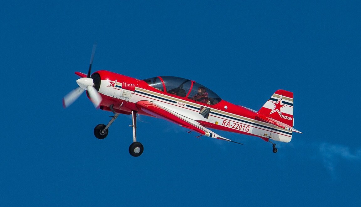 Учебно-тренировочный и спортивный самолёт СУ-29. Источник - http://авиару.рф/aviamuseum/aviatsiya/rf/uchebnye-samolety/uchebno-trenirovochnyj-i-pilotazhnyj-samolet-su-29/