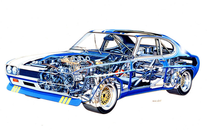 Ранняя модель RS 2600 в разрезе. Фото: Ford.