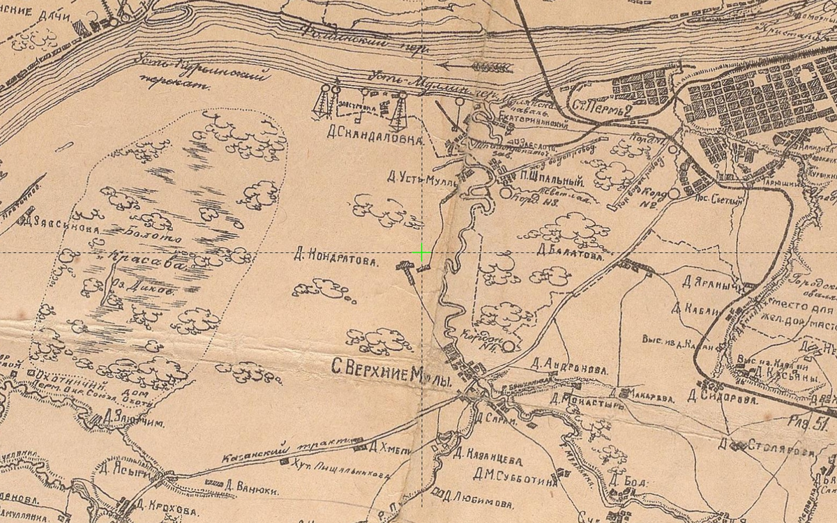 1926г. Карта Перми и окрестностей