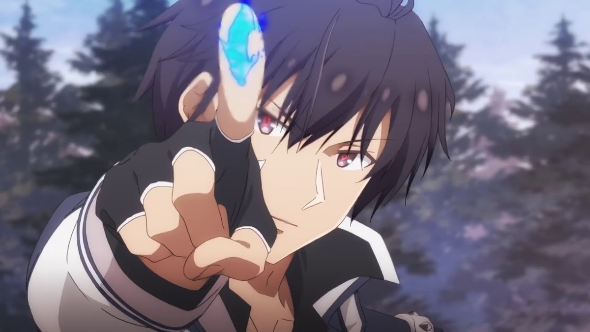 Кадр из аниме "Непризнанный школой король демон"