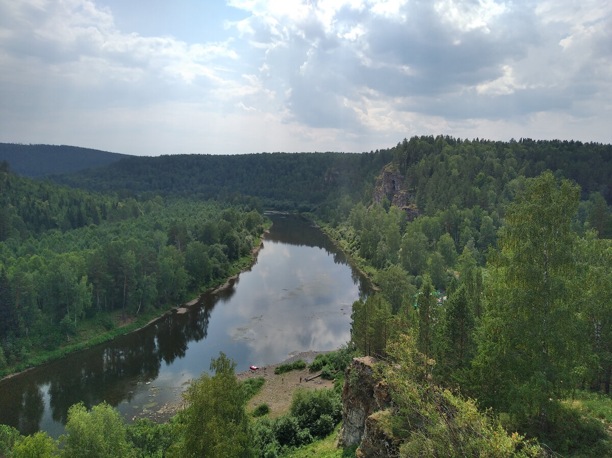 Салаватский район Республики Башкортостан, вид на р. Юрюзань