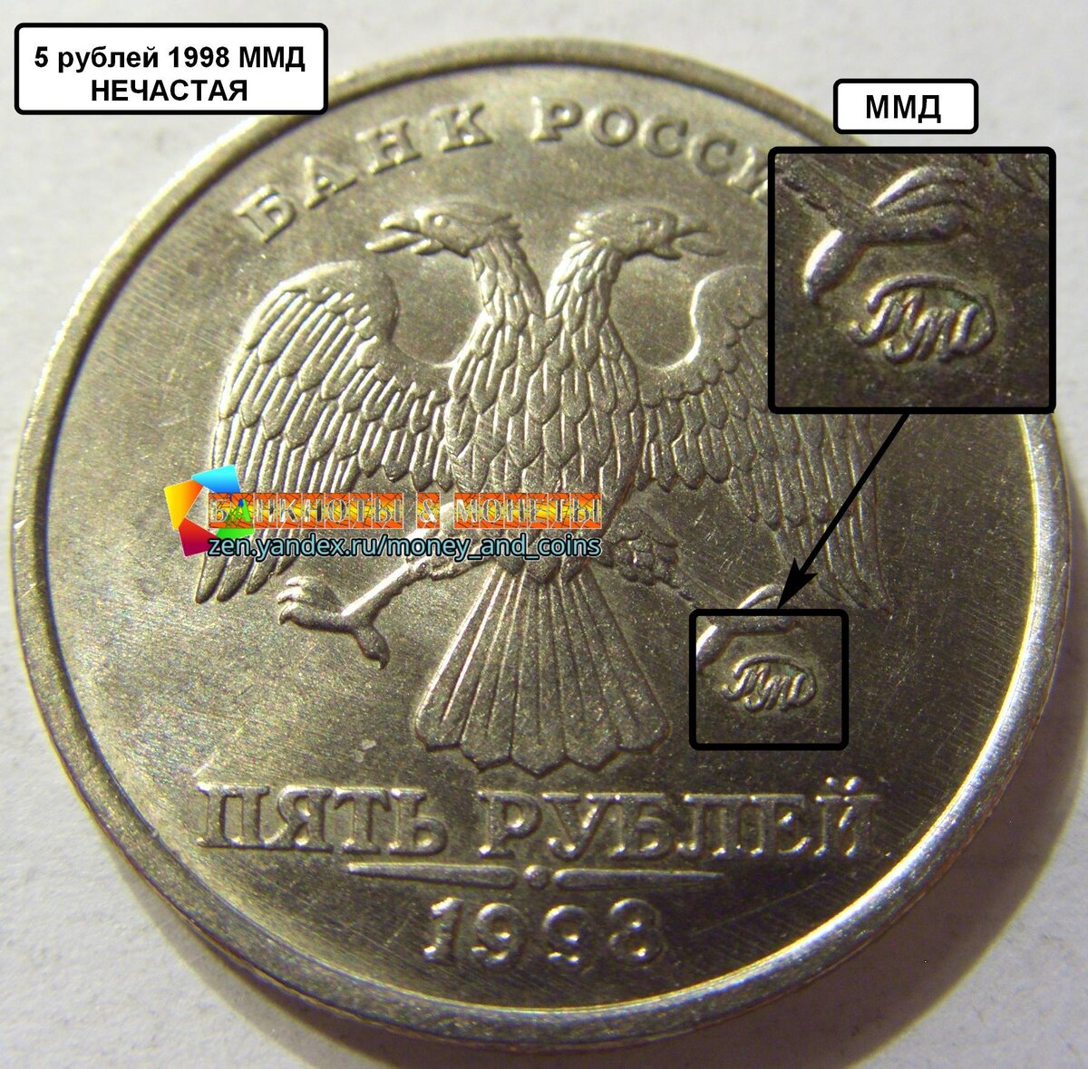 Фото монеты 5 рублей на весах