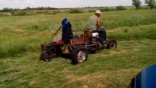 Самодельная косилка из мотороллера. Своими руками.