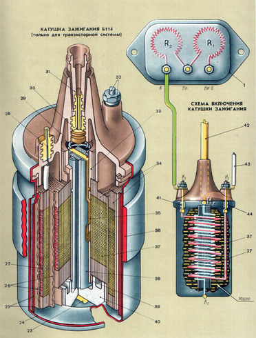 Система зажигания двигателя ЗИЛ-130
