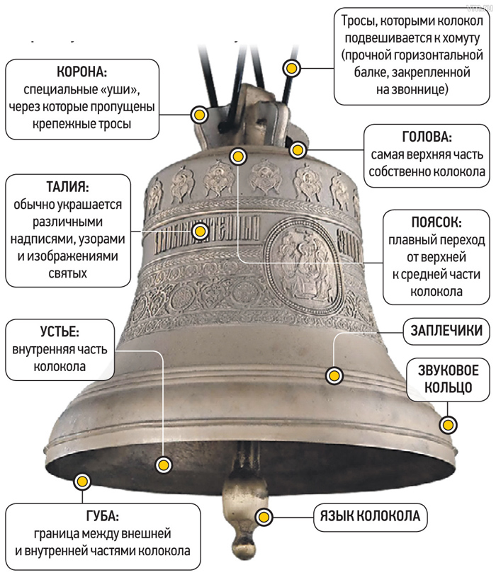 Изготовление колокола 7 букв кроссворд. Царь колокол части. Строение царь колокола. Царь колокол толщина. Из чего состоит царь колокол.