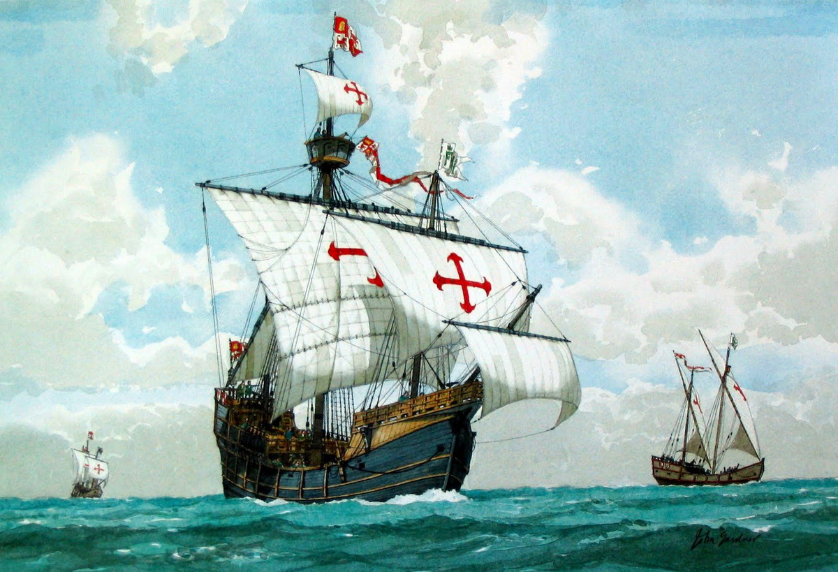 Испанские географические открытия. Корабль Христофора Колумба.