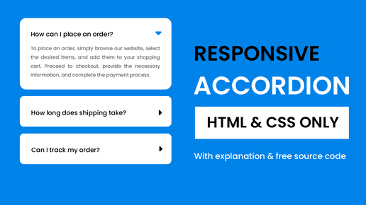 Создайте красивый аккордеон для сайта с помощью HTML и CSS