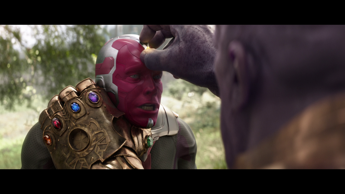 Гибель вижена от рук Таноса.