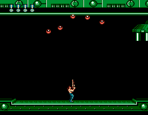 Босс 4 уровня: Лазерная Люстра (Laser Chandelier), середина битвы вырезана. Кадры из игры «Super Contra».