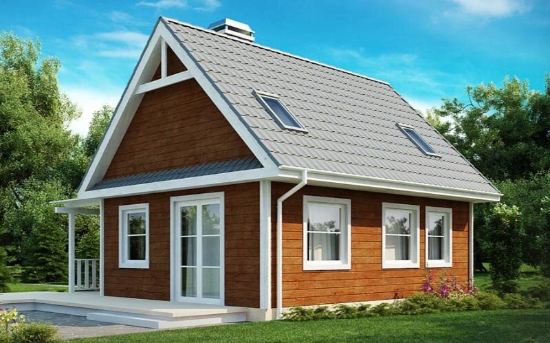 Технико-экономические показатели:   ✔Общая площадь - 84,0 м²;  ✔ Площадь застройки - 84,5 м²;   ✔ Кубатура (объём) – 188,4 m³;    ✔ Угол наклона крыши - 45°;   ✔ Высота до конька – 7,0  м;   ✔Рекомендованные минимальные размеры участка – ширина 15,58 м × длина 14,48 м;