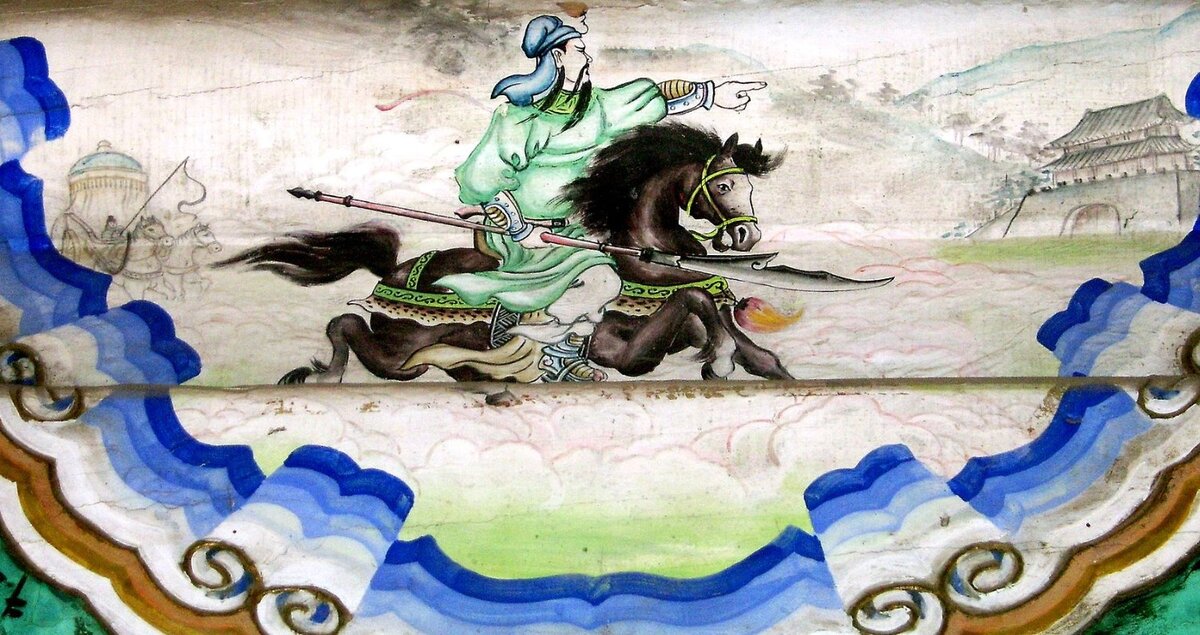 Фреска Гуань Юй, https://commons.wikimedia.org/wiki/File:Guan_yu_-Summer_Palace,_Beijing.JPG