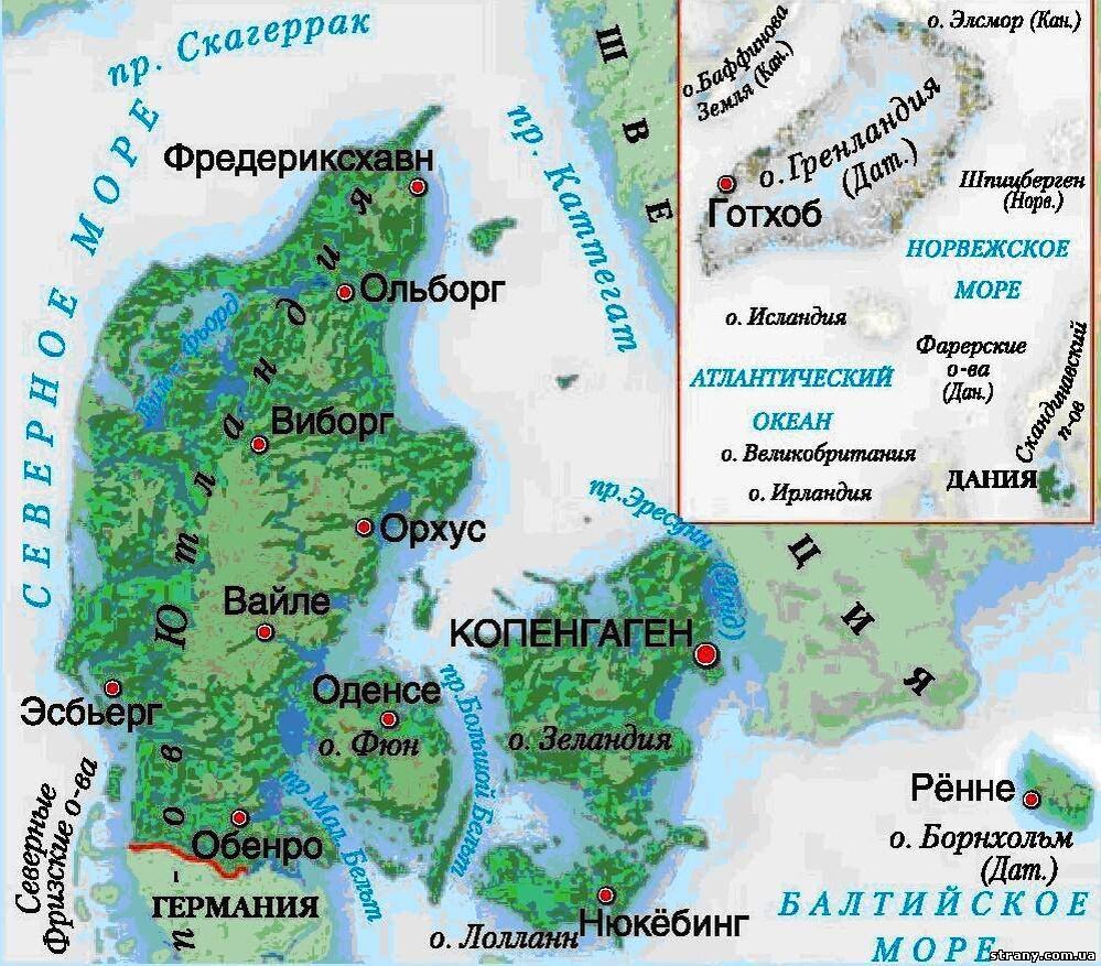Климатическая карта дании - 92 фото