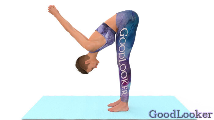 Наклоны с руками за спиной 