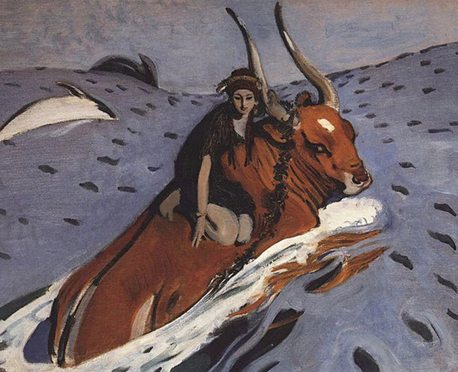 "Похищение Европы" художник В.А. Серов 1910 год 