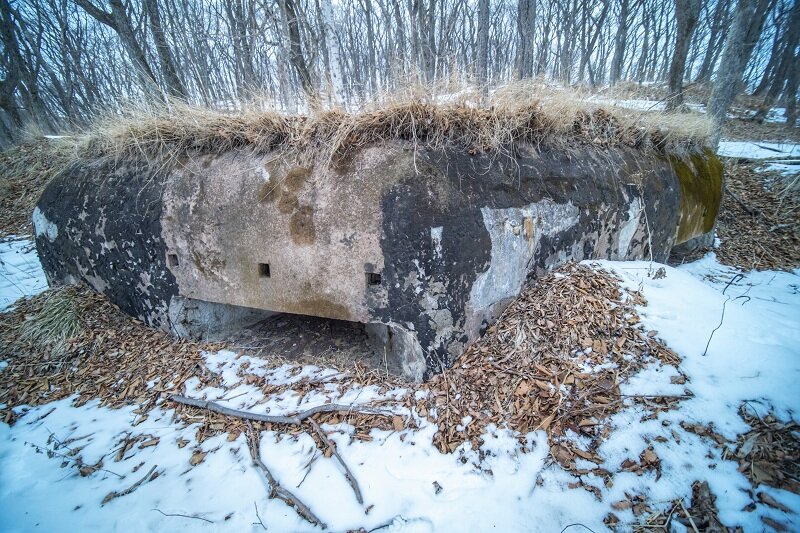 Довоенные фортификационные сооружения Береговой Обороны полуострова Тобизина на о. Русский