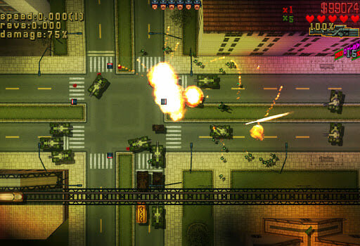 (в GTA 2 игрока впервые преследует не только полиция – на высших уровнях розыска к ней присоединяется спецназ)