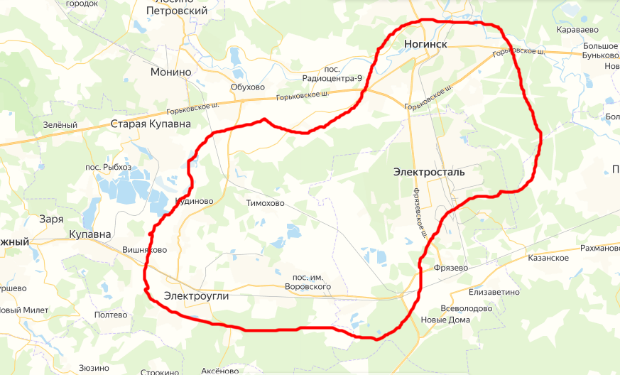 Поселок октября ногинск карта