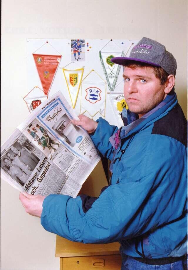 Газета рассказывает про тройку в "Сан-Хосе Шаркс" в 1995 году - Макаров - Ларионов - Гарпенлёв. А Крутова там нет. Он - в Швеции, в захолустье.