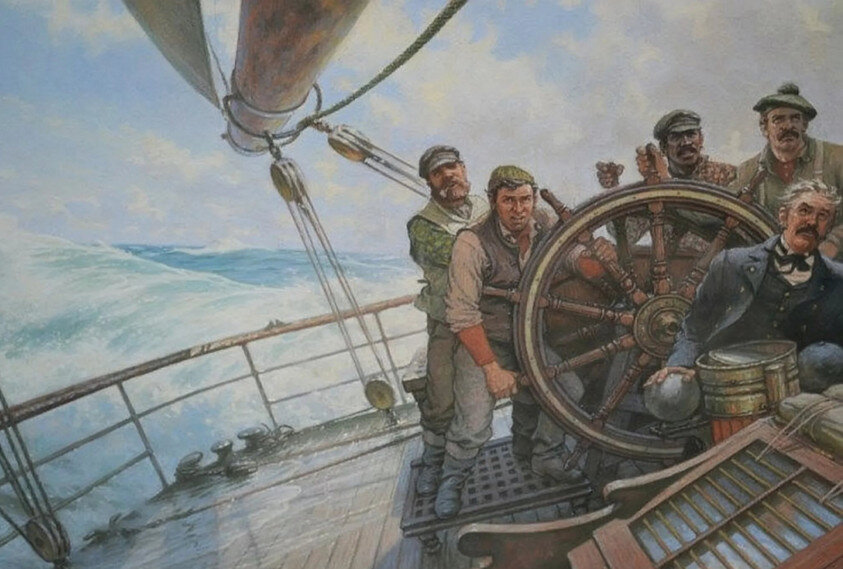 судно попало в шторм