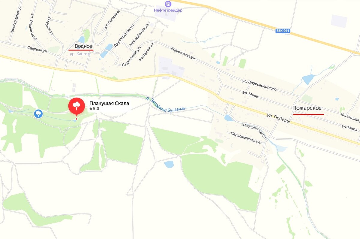 "Плачущая скала" на карте