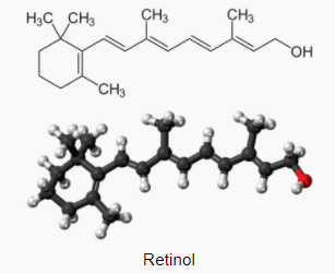 Химическая формула витамина A (ретинола)