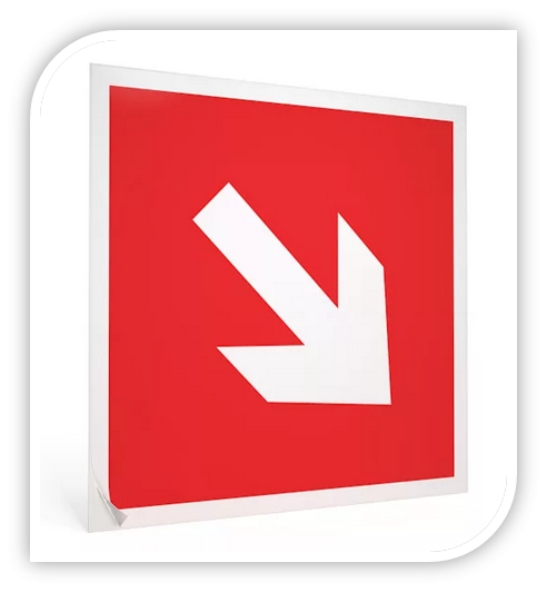 Направляющая стрелка F01-02, MAXTOON.RU ПОЖАРНАЯ БЕЗОПАСНОСТЬ