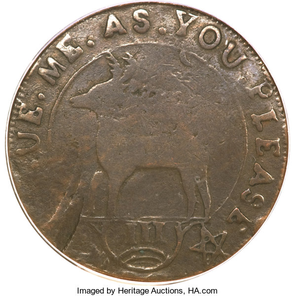 Жетон Хигли с надписью "VALUE ME AS YOU PLEASE" - Оцени меня сам, пожалуйста"