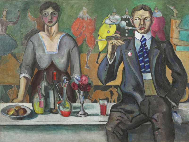 Алексей Моргунов. Портрет Натальи Гончаровой и Михаила Ларионова. 1913