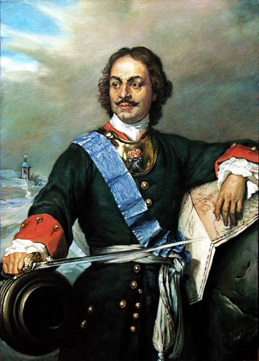 Портрет Петра I , художник  Поль Деларош 1838.