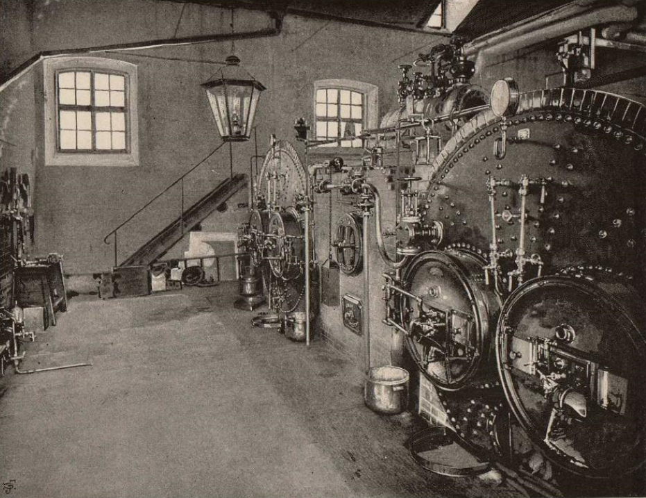 Котельная на фабрике "А.Ралле и Ко" в Москве. (Автотипия Эд.Гоппе)