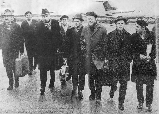 Николай Рубцов в составе делегации советских писателей. Вологда, 15 октября 1970 г.