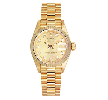 Желтое золото, размер 26 мм, сапфировое стекло, водонепроницаемость 100 м