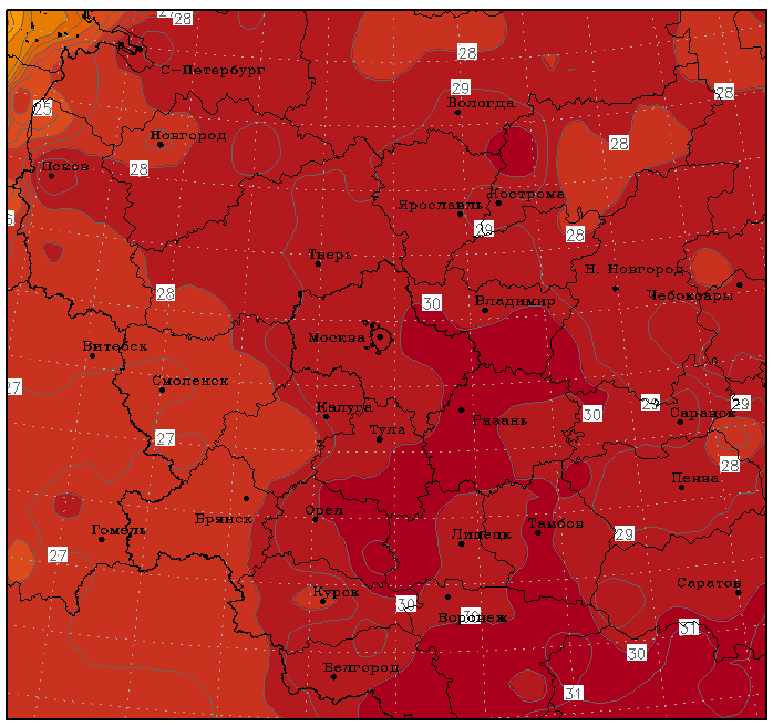 Температура воздуха в полдень 06.08.2022
Источник - http://meteoweb.ru/alter/synop2.php