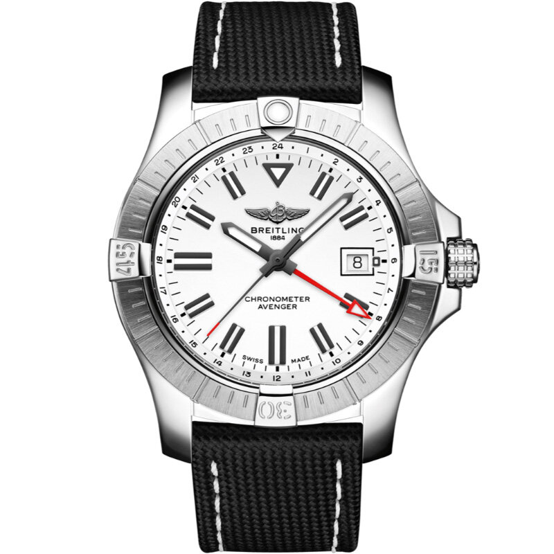 Часы Breitling Avenger в 43 мм корпусе из стали с датой и функцией GMT
