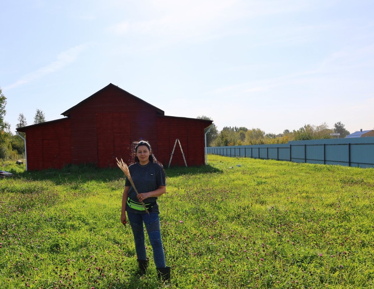 Пустая ферма за моей спиной, мы покрасили ее и закрыли. 