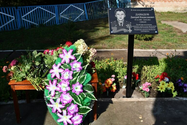    В Тоцком районе увековечили память участника спецоперации Дмитрия Давыдова Кристина Просвиркина