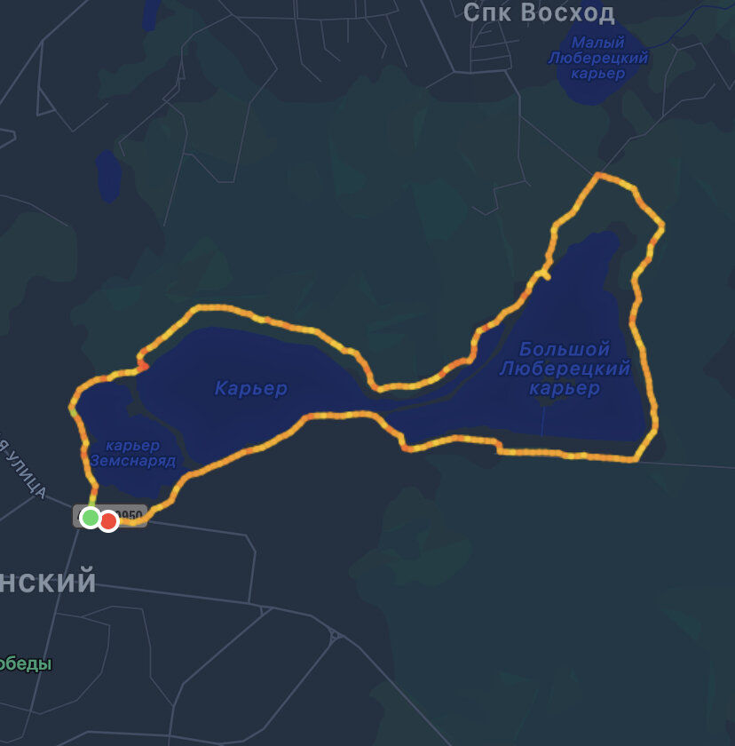 Трек на карте