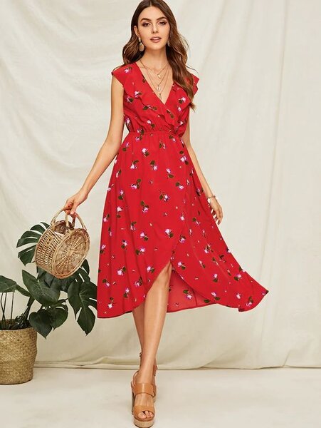 Летнее платье с воланами