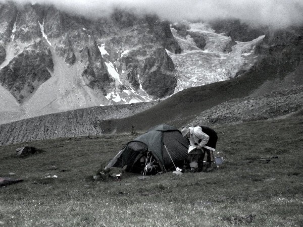 Лагерь на ночь.